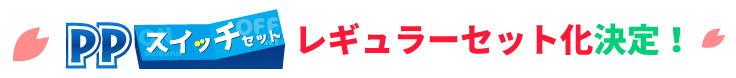 PPスイッチセットレギュラーセット化決定！