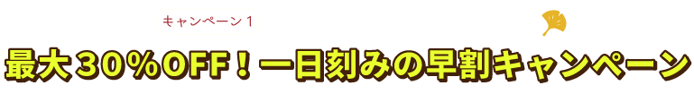 1日刻みの早割