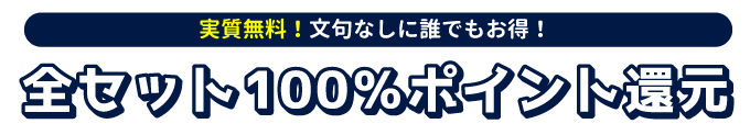 全セット100%ポイント還元